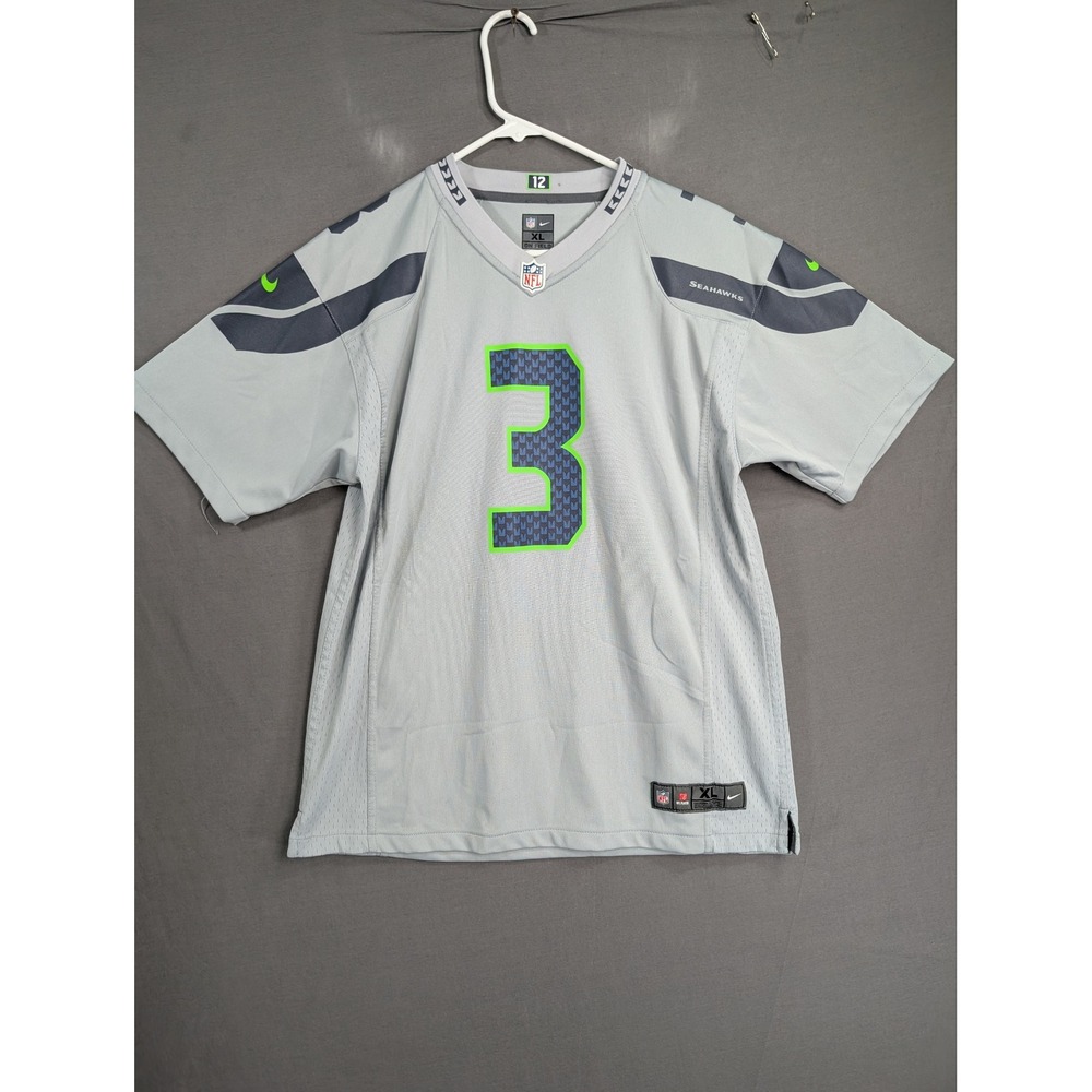 Nike Seattle Seahawks Russell Wilson NFL Jersey Gray XL 3